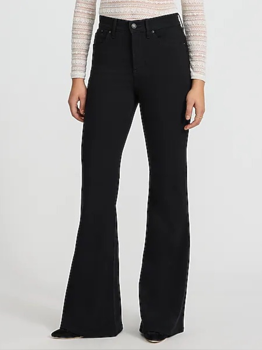 Express 70’s flare mid-Rise Black Flare Women's Jeans size 6
